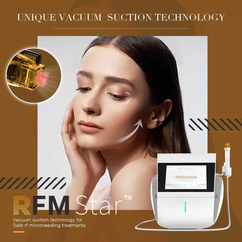 Aparat RFM Star cu tehnologie vacuum și microneedling RF pentru lifting facial, fermitate, stimularea colagenului și rejuvenare
