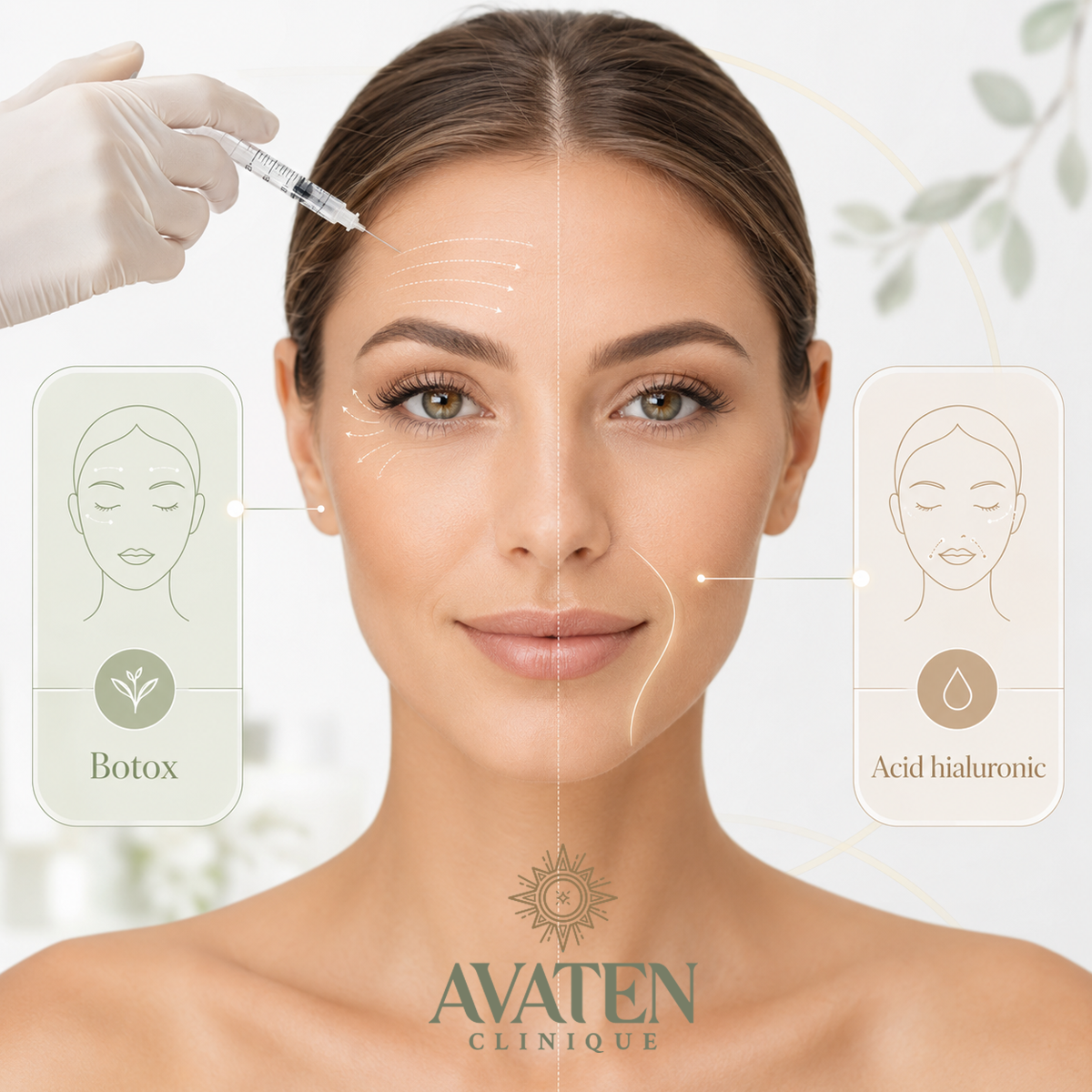 Botox sau acid hialuronic pentru tratament riduri – comparație facială la Avaten Clinique